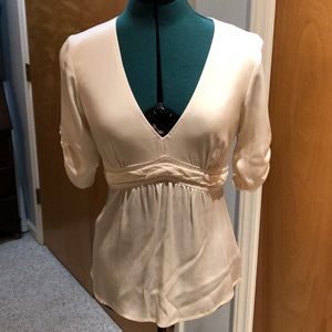 Elie Tahari silk blouse, cream.